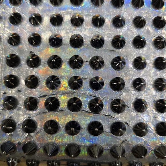 Christian Louboutin Silver Studded Wallet - Picture 4 of 8